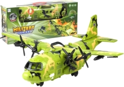 Gran avión de transporte militar con luces y sonidos 64 cm
