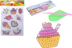 Set creativo de pegatinas diamond mix con piedrecitas