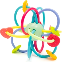 Mordedor de silicona con sonajero BABY MIX