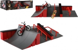 Set de skatepark para dedos con rampas, BMX y monopatín