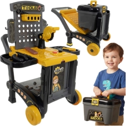 Taller infantil 3 en 1 con carrito y maletín, 59 piezas