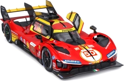 Modelo metálico Bburago 1:18 Ferrari 499P n.º 50 – vencedor 24H Le Mans 2024