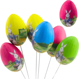 Huevos de Pascua en alambre con conejito - set de 6 uds.