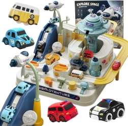 Pista de coches interactiva Woopie Aventura espacial