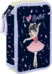 Estuche escolar de dos pisos Bailarina – vacío