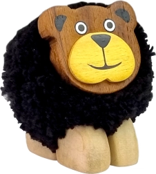 Figura decorativa de madera Oso XL Pompon
