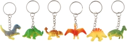 Llavero dinosaurio de plástico 7 cm – mezcla de especies