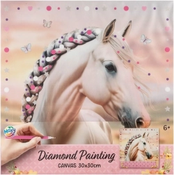 Moxy pintura con diamantes en lienzo – colección de caballos 30 × 30 cm