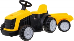 Tractor infantil a pedales con remolque – amarillo