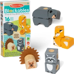 Bloques de construcción de madera Amigos del bosque 16 piezas MELISSA & DOUG