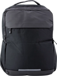 Mochila urbana con USB y bolsillo para portátil negra 16L