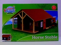 Kids Globe Farming establo de madera para caballos 1:24