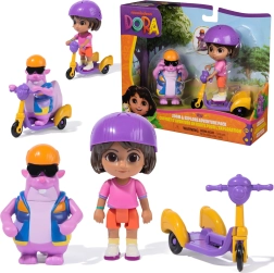 Dora y Tico – set de juego Zoom & Explore con patinete y accesorios