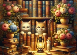 Puzzle Biblioteca de gatos 260 piezas