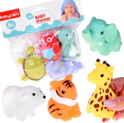 Animales de goma para el baño – set de 4 uds para niños de 6+ meses
