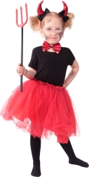 Disfraz infantil de diablita con falda tutu