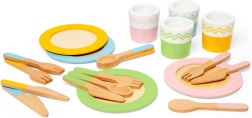 Juego de servicio infantil de madera