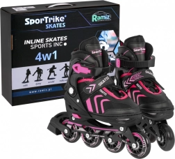 Juego infantil 4 en 1 patines talla 34–38 – Růžová