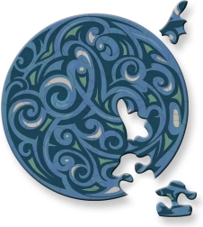 Puzzle redondo Curiosi Picoli «Viento», 33 piezas