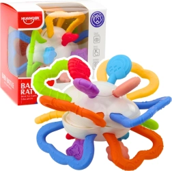 Juguete sensorial giratorio para bebés con mordedor, multicolor