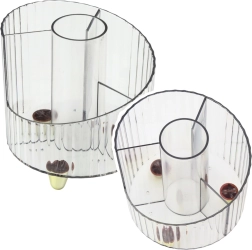 Organizador para material de oficina transparente blanco