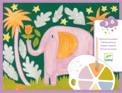 Djeco pintar con paleta de la jungla
