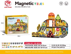 Juego de construcción magnético de obra, 41 piezas