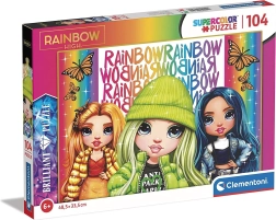 Puzzle Brillante Rainbow High: Poppy, Jade y Skyler 104 piezas