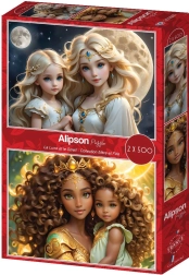 Puzzle Madre e hija: luna y sol 2×500 piezas