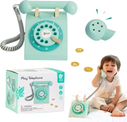 Teléfono vintage de madera para niños Classic World