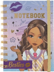 Cuaderno A6 con estilo Besties con encuadernación de anillas