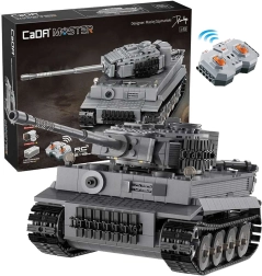 CaDA Master tanque Tiger RC gris con control remoto (925 piezas)