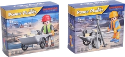 Figura de obrero con carretilla