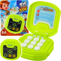 Juego electrónico de tres en raya TIC TAC TOE, 9 modos, verde