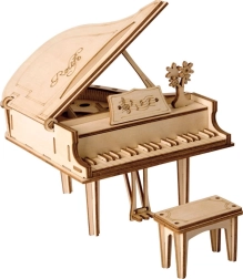 Robotime Rolife Rompecabezas 3D de madera Piano 74 piezas