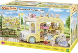 Autobús de colores SYLVANIAN FAMILIES – autobús multifuncional de tres pisos para figuras