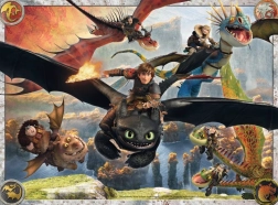 Rompecabezas Ravensburger Cómo entrenar a tu dragón: Dragones buenos XXL 150 piezas