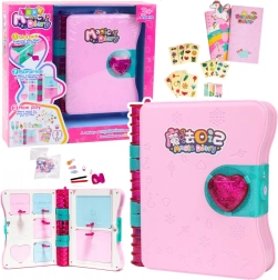 Diario secreto con candado rosa