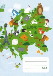 Cuaderno escolar A5 rayado, 10 hojas, Europa