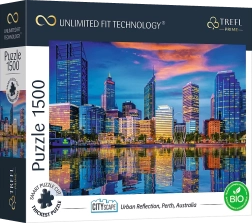Puzzle TREFL UFT Cityscape – reflejo de la ciudad de Perth, Australia, 1500 piezas