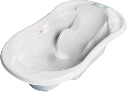 Bañera infantil anatómica con desagüe Komfort 2 en 1, gris