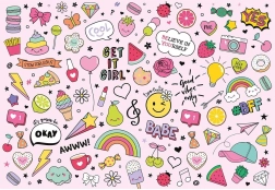 Puzzle con pegatinas Iconos 250 piezas