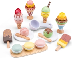 Juego de dulces helados de madera para niños