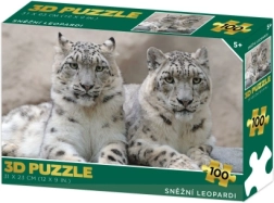 Puzzle 3D – leopardos de las nieves, 100 piezas