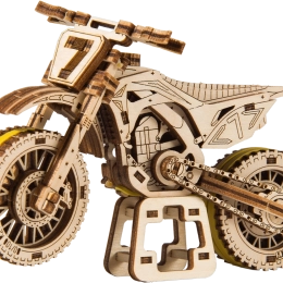 Rompecabezas 3D de madera moto MotoCross WOODEN CITY (88 piezas)