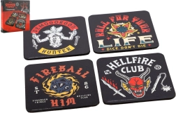 Set de posavasos de corcho Stranger Things 4 Hellfire Club - 4 unidades
