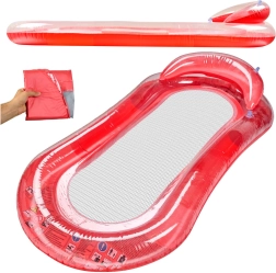 Colchón hinchable con respaldo y malla para el agua rojo Bestway