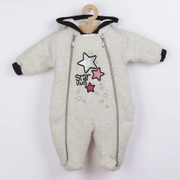 Mono de invierno para bebé con capucha KOALA Star Vibes rosa