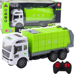 Camión de basura teledirigido verde 1:24