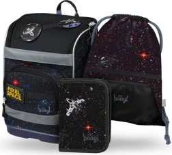 Conjunto escolar BAAGL: Zippy Plus Pixel Space - cartera, estuche, bolsa
